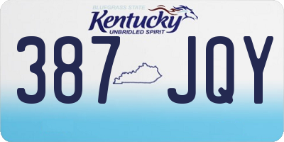 KY license plate 387JQY