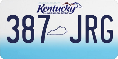 KY license plate 387JRG
