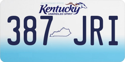 KY license plate 387JRI