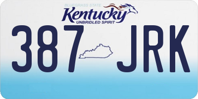 KY license plate 387JRK
