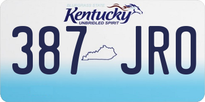 KY license plate 387JRO