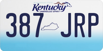 KY license plate 387JRP