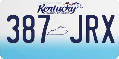 KY license plate 387JRX