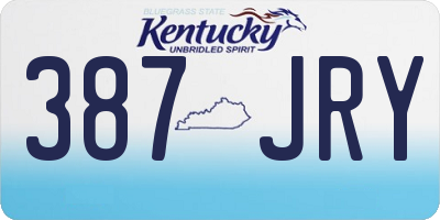 KY license plate 387JRY