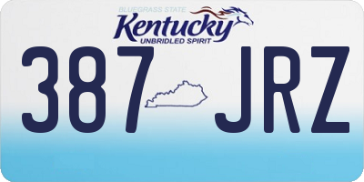 KY license plate 387JRZ
