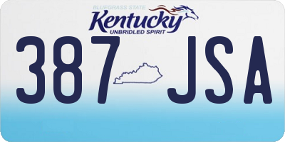 KY license plate 387JSA