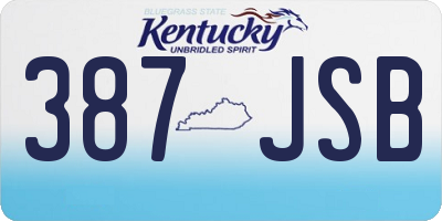KY license plate 387JSB
