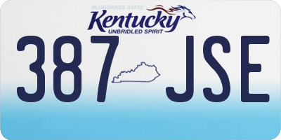 KY license plate 387JSE