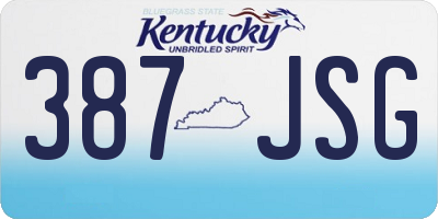 KY license plate 387JSG