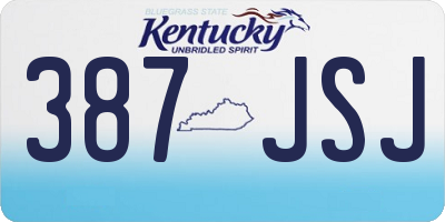 KY license plate 387JSJ