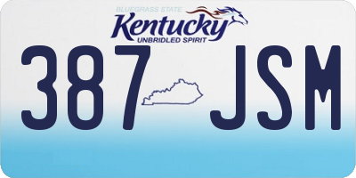 KY license plate 387JSM