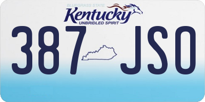 KY license plate 387JSO