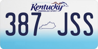 KY license plate 387JSS