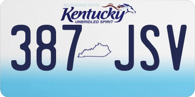 KY license plate 387JSV
