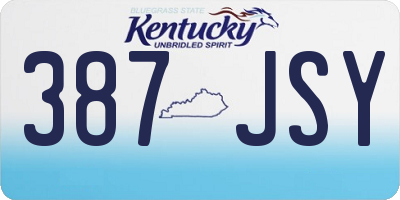 KY license plate 387JSY