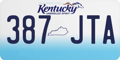 KY license plate 387JTA