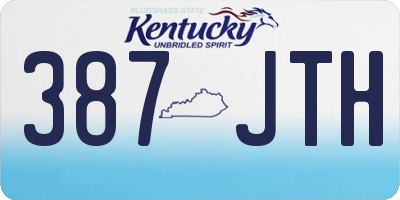 KY license plate 387JTH