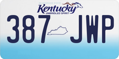 KY license plate 387JWP