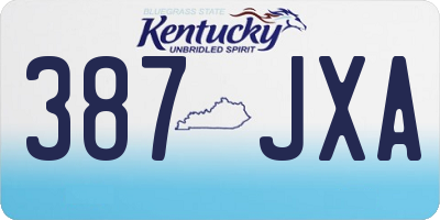 KY license plate 387JXA