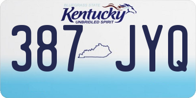 KY license plate 387JYQ