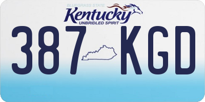 KY license plate 387KGD