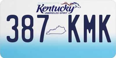 KY license plate 387KMK