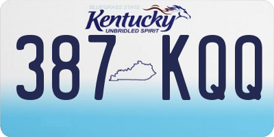 KY license plate 387KQQ