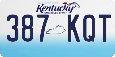 KY license plate 387KQT