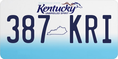 KY license plate 387KRI