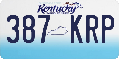 KY license plate 387KRP