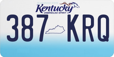 KY license plate 387KRQ