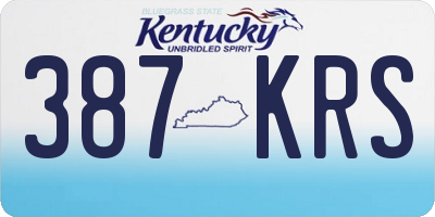 KY license plate 387KRS