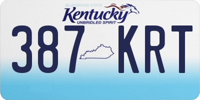 KY license plate 387KRT