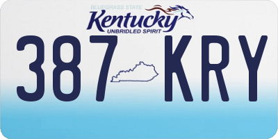 KY license plate 387KRY