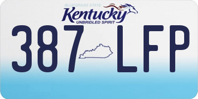 KY license plate 387LFP