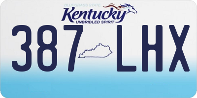 KY license plate 387LHX
