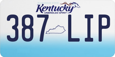 KY license plate 387LIP