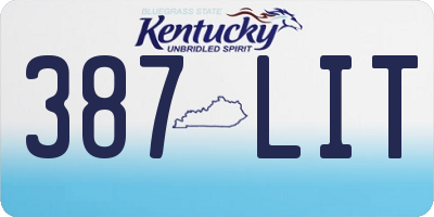 KY license plate 387LIT