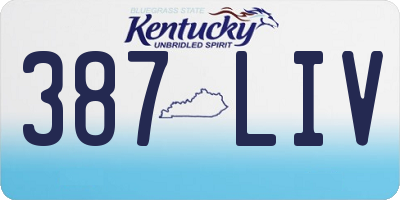 KY license plate 387LIV