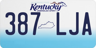 KY license plate 387LJA