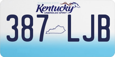 KY license plate 387LJB