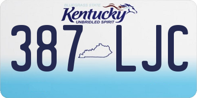 KY license plate 387LJC