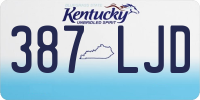 KY license plate 387LJD