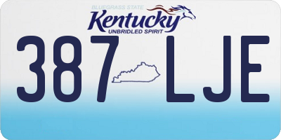 KY license plate 387LJE