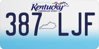 KY license plate 387LJF