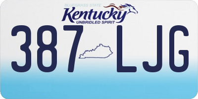 KY license plate 387LJG