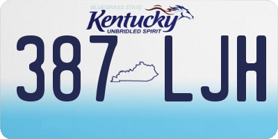 KY license plate 387LJH