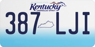 KY license plate 387LJI
