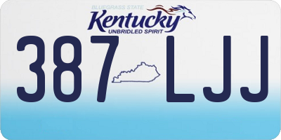 KY license plate 387LJJ