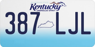 KY license plate 387LJL